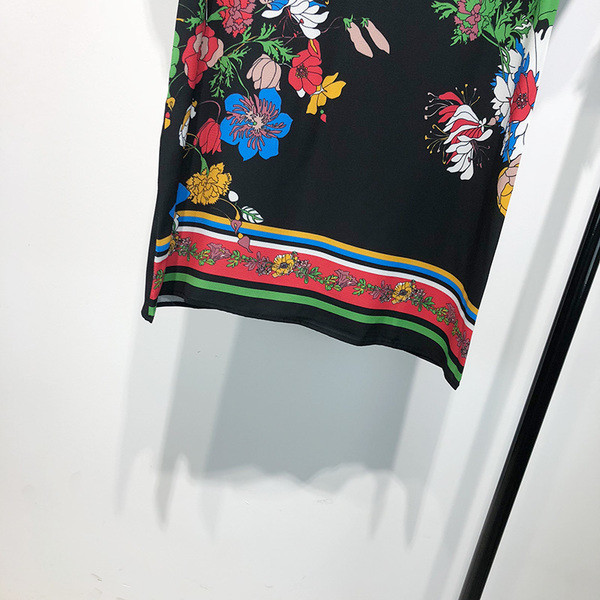 Rochie dama - model drept cu model floral