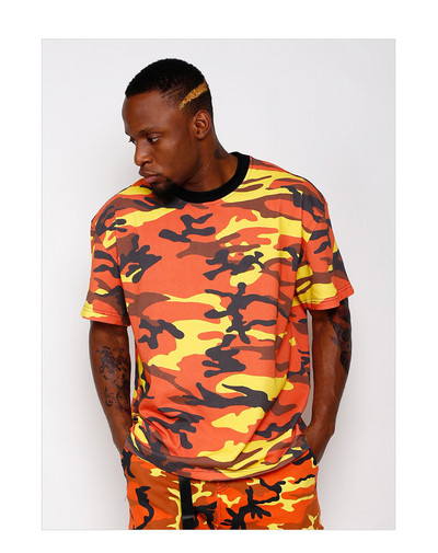 Tricou casual pentru bărbați de camuflaj în trei culori