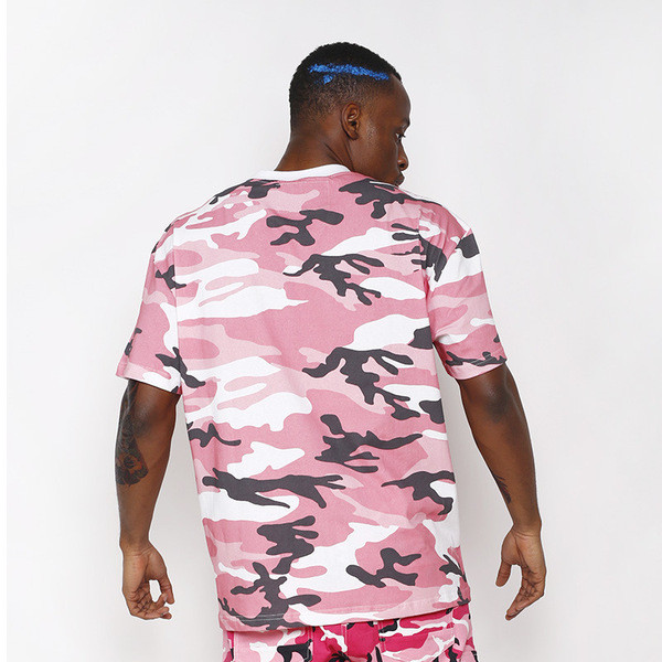 Tricou casual pentru bărbați de camuflaj în trei culori