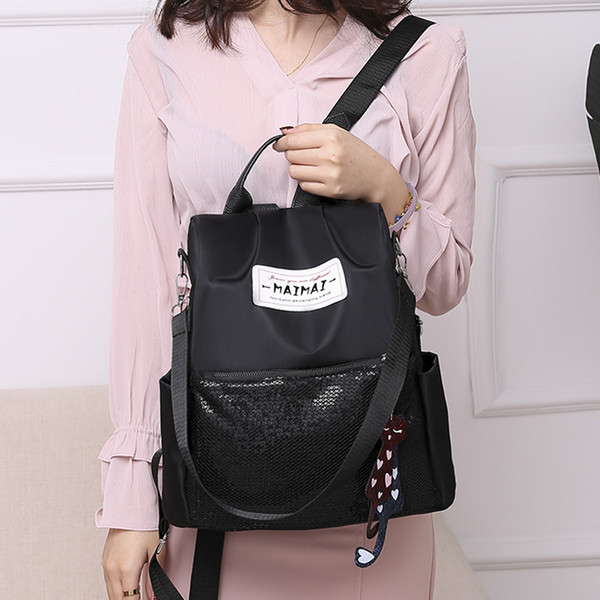 Rucsac pentru femei de zi cu zi - în roșu și negru