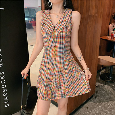 Rochie casual de dama in doua culori cu decolteu in V