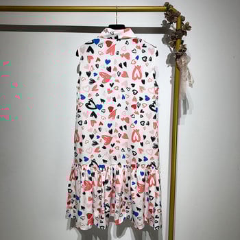 Rochie scurta de dama cu guler clasic si aplicatie - inima