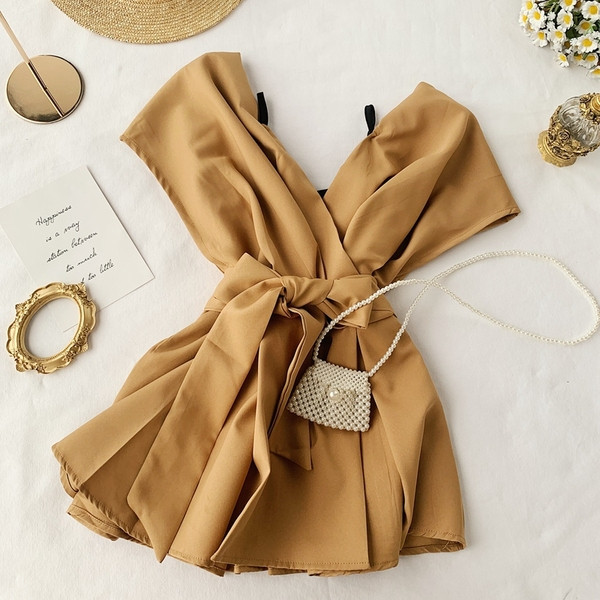 Bluza de dama stil nou model cu maneci scurte si curea in mai multe culori