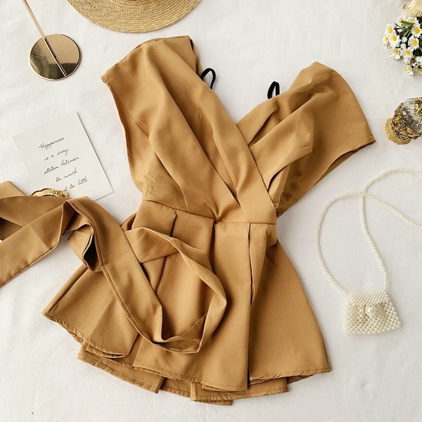 Bluza de dama stil nou model cu maneci scurte si curea in mai multe culori