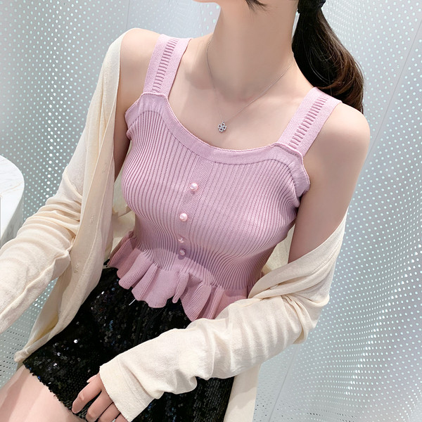 Top de damă modern în patru culori cu nasturi