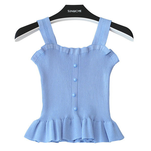 Top de damă modern în patru culori cu nasturi