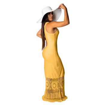 Rochie moderna de dama lunga cu bretele subtiri in mai multe culori