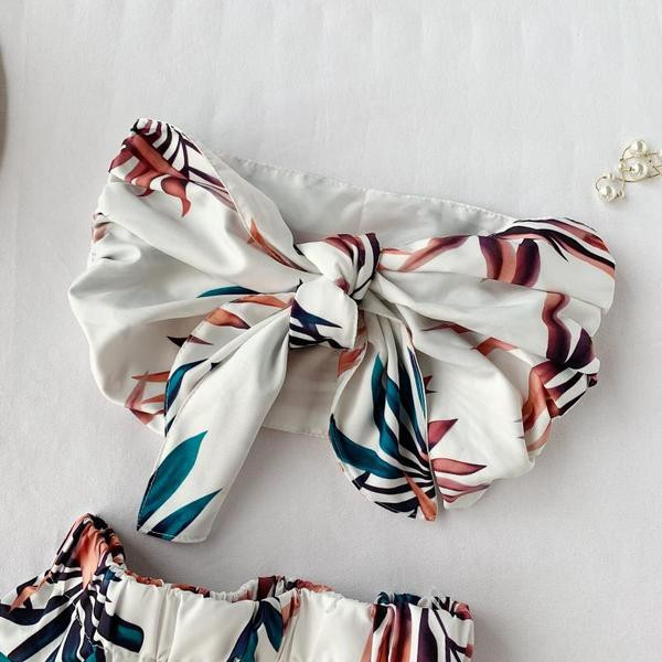 Set de vara dama din doua parti cu model floral