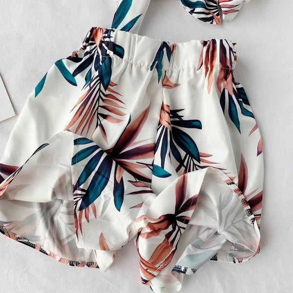 Set de vara dama din doua parti cu model floral