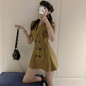 Rochie casual de dama cu maneci scurte in doua culori