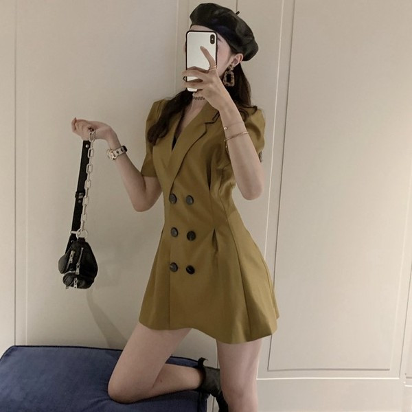 Rochie casual de dama cu maneci scurte in doua culori