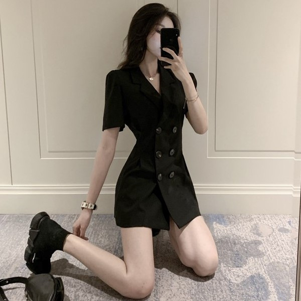 Rochie casual de dama cu maneci scurte in doua culori