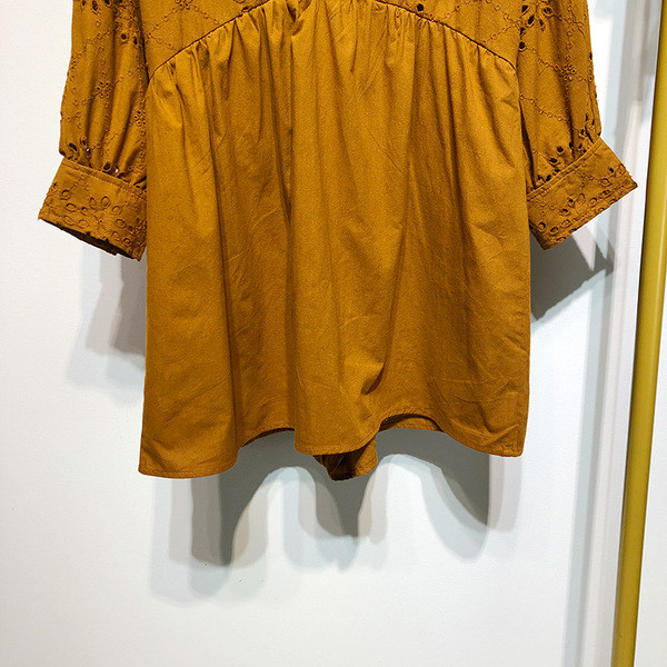 Rochie casual cu maneci lungi si broderie