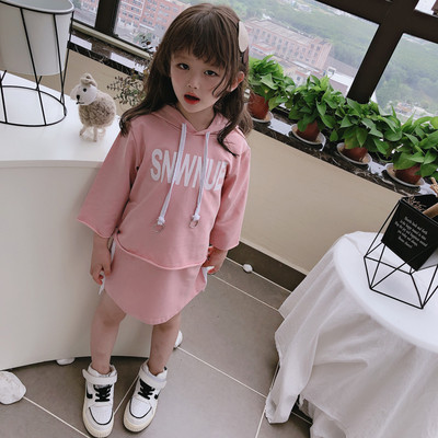 Set zilnic pentru copii pentru fete în două părți în roz și verde