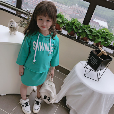 Set zilnic pentru copii pentru fete în două părți în roz și verde