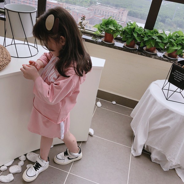 Set zilnic pentru copii pentru fete în două părți în roz și verde