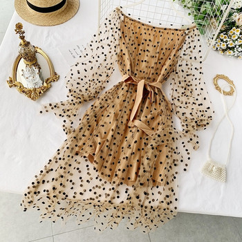 Rochie moderna de dama cu umerii goi si cravata