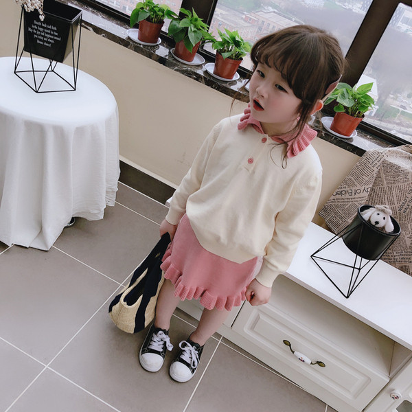 Set modern pentru copii pentru fete in roz si galben