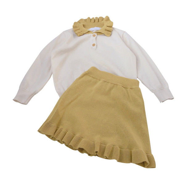 Set modern pentru copii pentru fete in roz si galben