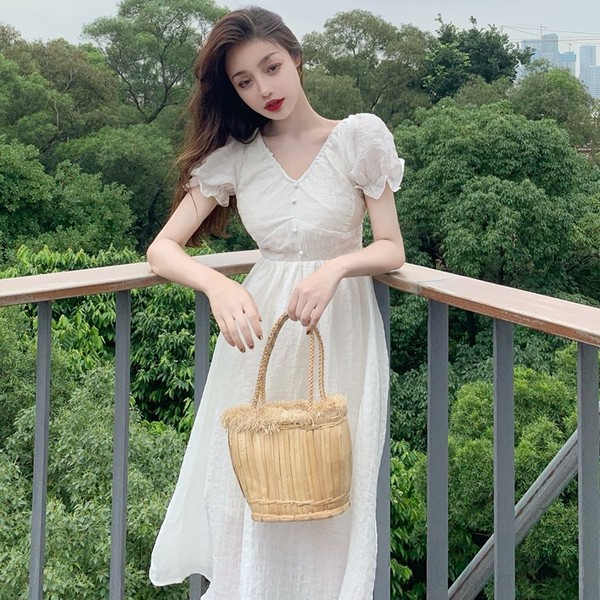 Női alkalmi ruha két színben, rövid ujjal