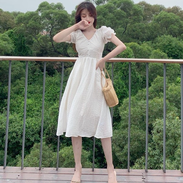 Női alkalmi ruha két színben, rövid ujjal