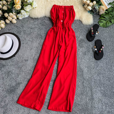 Salopetă lungă bustieră de damă în mai multe culori