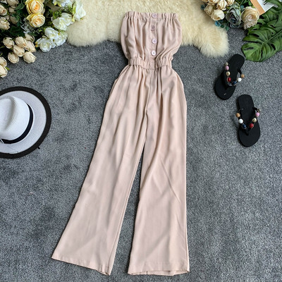 Salopetă lungă bustieră de damă în mai multe culori