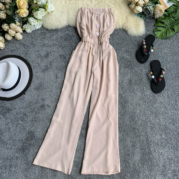 Salopetă lungă bustieră de damă în mai multe culori