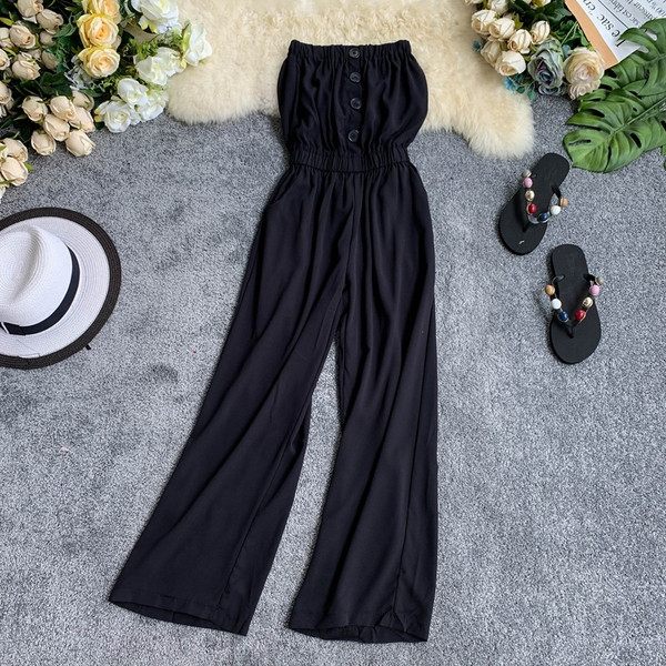 Salopetă lungă bustieră de damă în mai multe culori