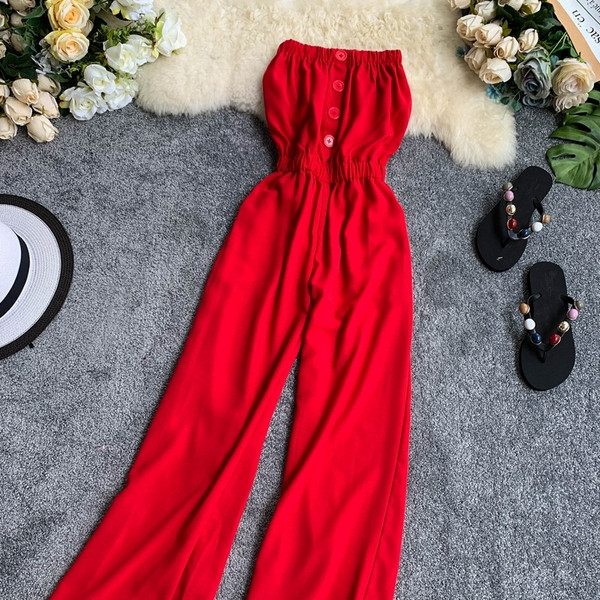 Salopetă lungă bustieră de damă în mai multe culori