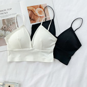 Bustieră cu bretele subțiri în alb și negru