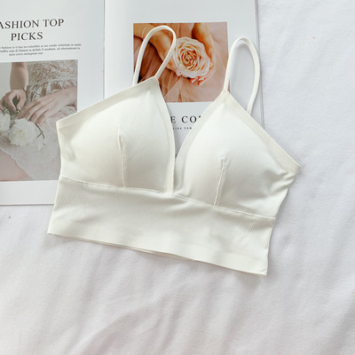 Bustieră cu bretele subțiri în alb și negru