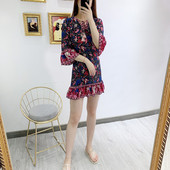 Rochie scurta cu decolteu in V si cravate