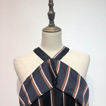 Rochie de dama in dungi cu cravate in talie