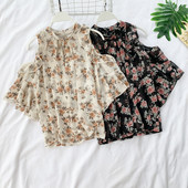 Bluză de damă modernă cu model floral - mai multe culori