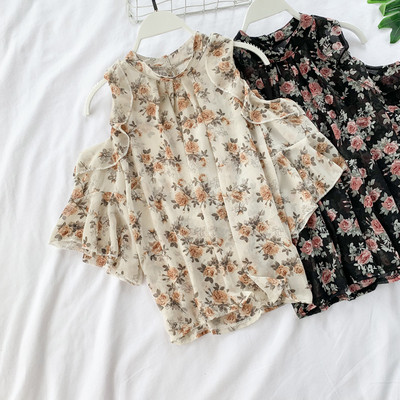 Bluză de damă modernă cu model floral - mai multe culori