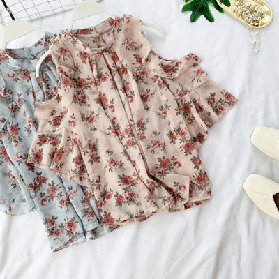 Bluză de damă modernă cu model floral - mai multe culori