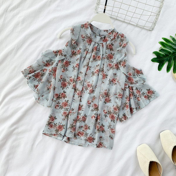 Bluză de damă modernă cu model floral - mai multe culori