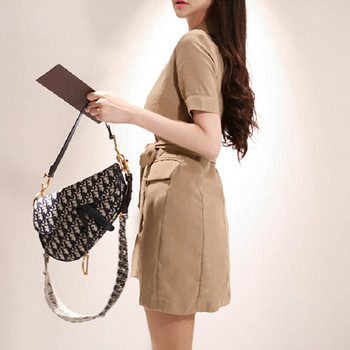 Rochie de dama cu nasturi si centura in talie de culoare bej