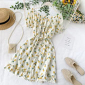 Rochie de dama cu maneci scurte si nasturi