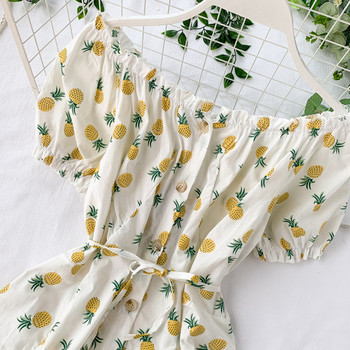 Rochie de dama cu maneci scurte si nasturi