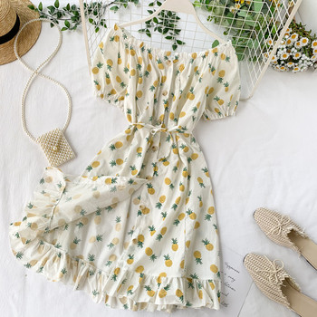 Rochie de dama cu maneci scurte si nasturi