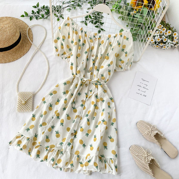 Rochie de dama cu maneci scurte si nasturi