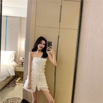 Rochie moderna de dama in trei culori cu bretele subtiri