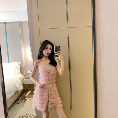 Rochie moderna de dama in trei culori cu bretele subtiri