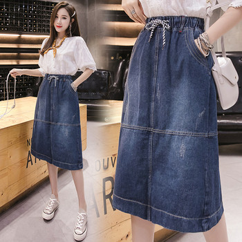 Fusta de dama moderna cu cravate - in doua culori