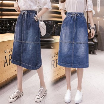 Fusta de dama moderna cu cravate - in doua culori