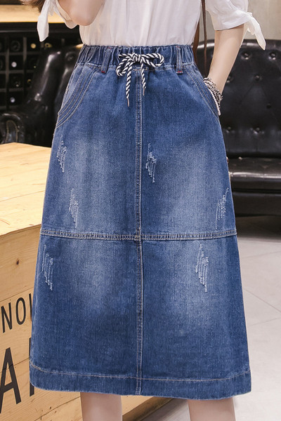 Fusta de dama moderna cu cravate - in doua culori