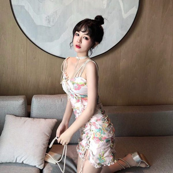 Rochie scurta dama casual cu model floral