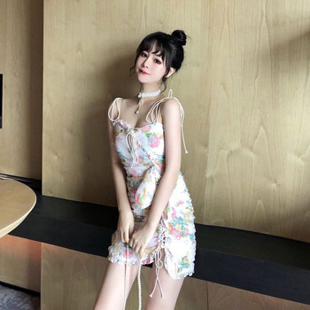 Rochie scurta dama casual cu model floral